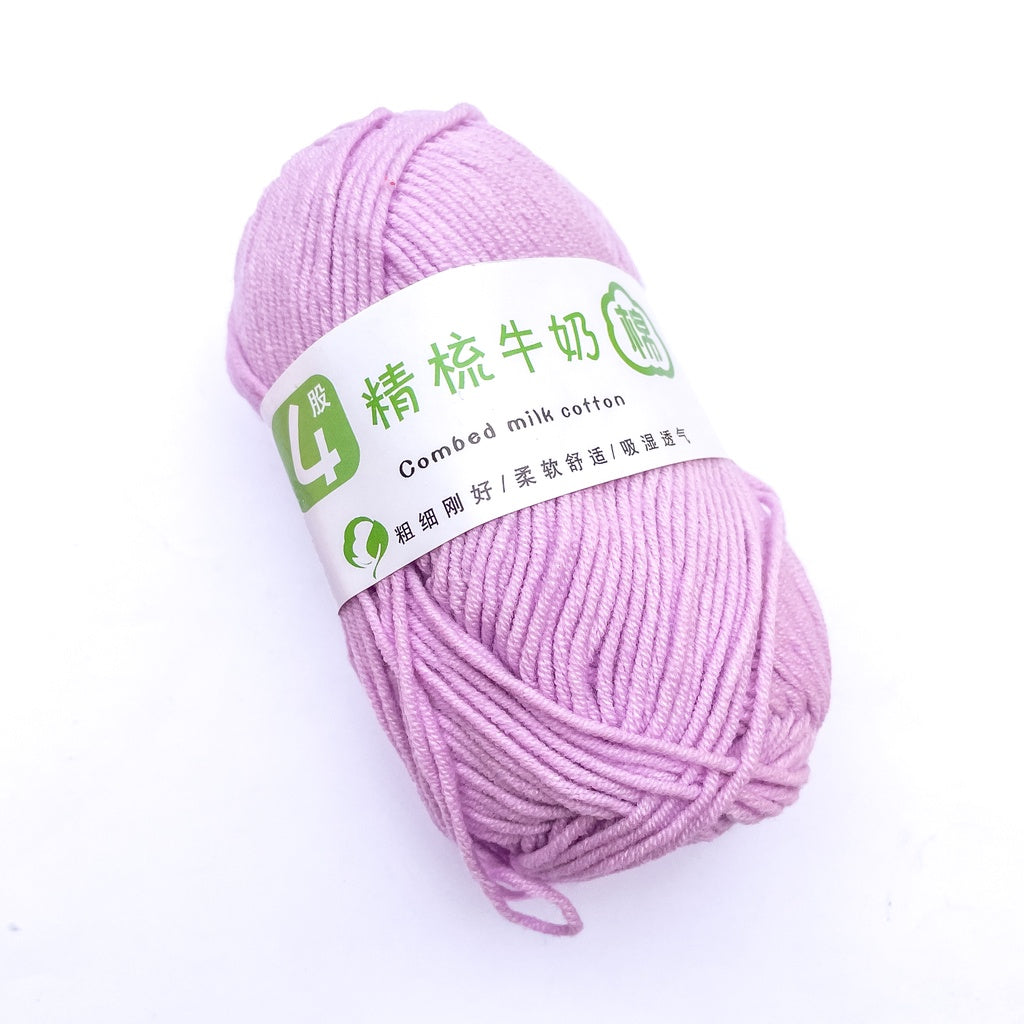 4ply Cotton-Acrylic Blend Yarn (60% Cotton, 40% Acrylic) Sport Combed Milk Cotton (50g) - 2 of 2