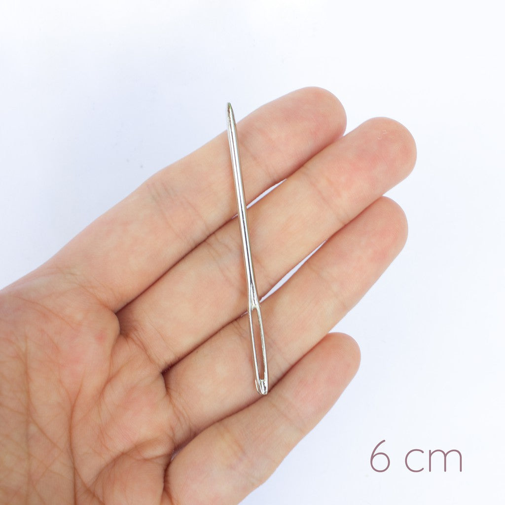 3pcs / 4pcs Blunt Large-eye Metal Tapestry Needles 5.2cm / 6cm / 7cm / Bent Tip Needle