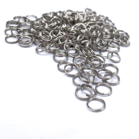 Double Split Nickel Jump Ring Rings for Keychain (5 grams)