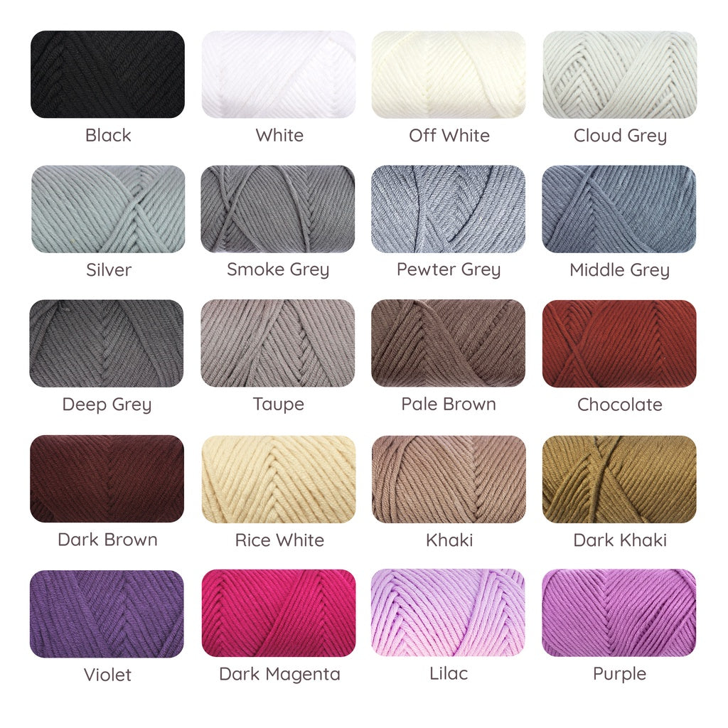 8ply Milk Cotton Yarn Premium Soft Acrylic Polyester Blend - 1 of 3