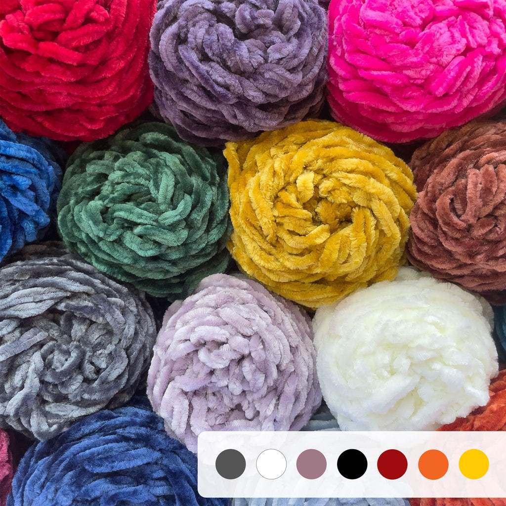 Velvet Bulky Chenille Yarn 100g - 1 of 3