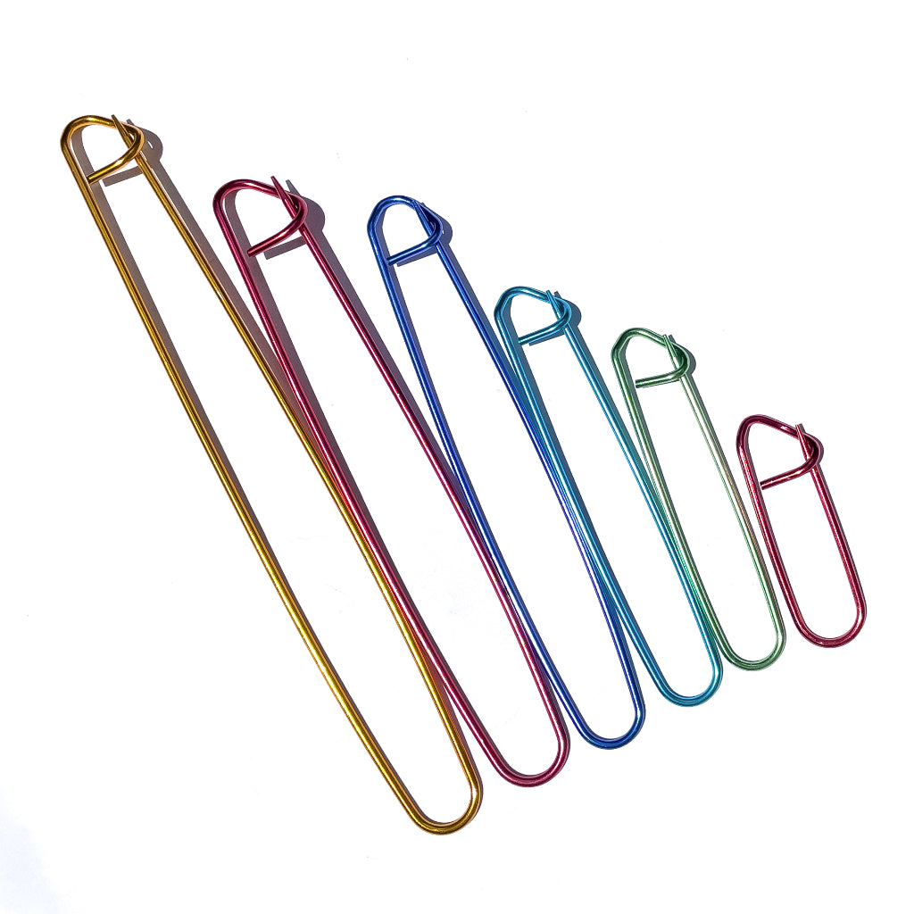 Stitch Holder Holders for Knitting Aluminum Pin 6 sizes