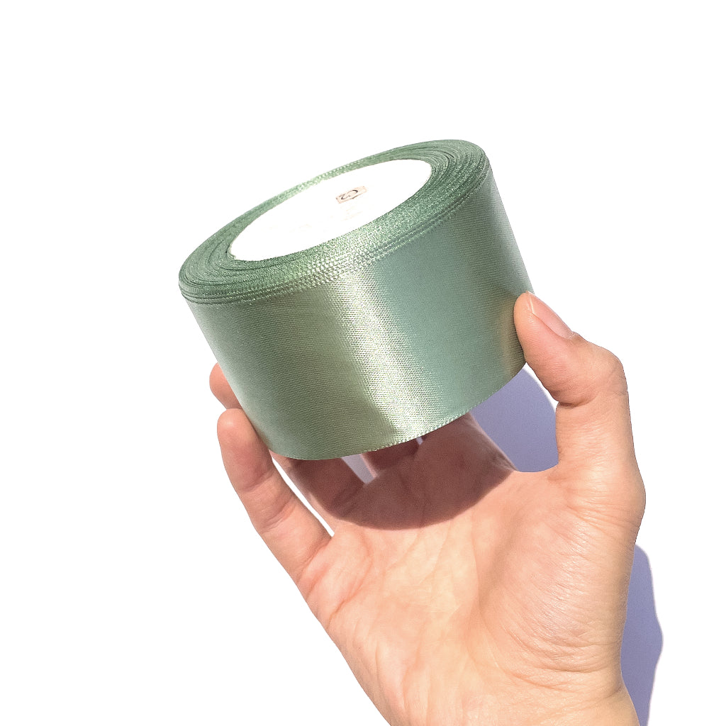 2 inch Satin Ribbon 50mm Single Faced Gift Wrapping Ribbons (25 yards or 22 meters per roll)