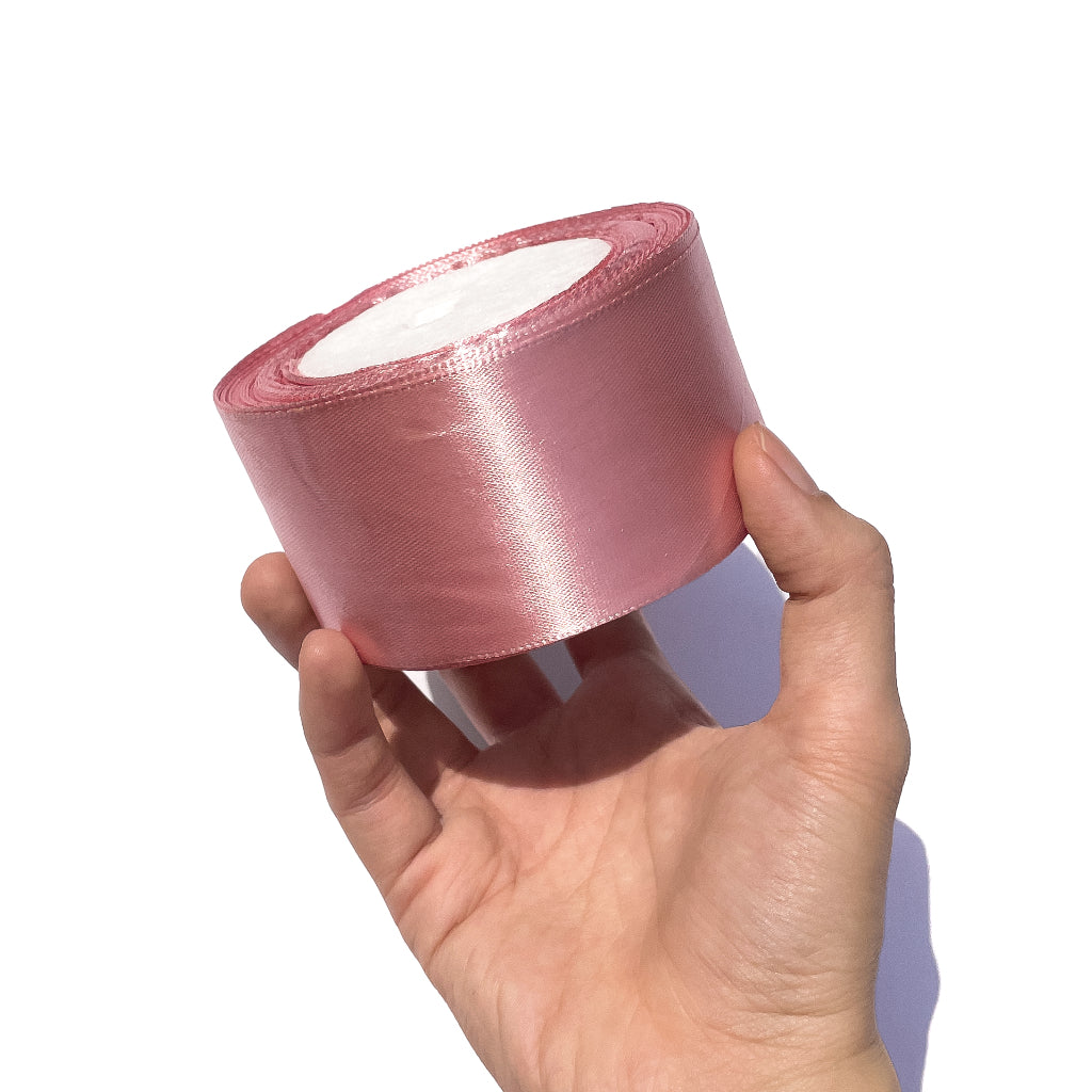 2 inch Satin Ribbon 50mm Single Faced Gift Wrapping Ribbons (25 yards or 22 meters per roll)