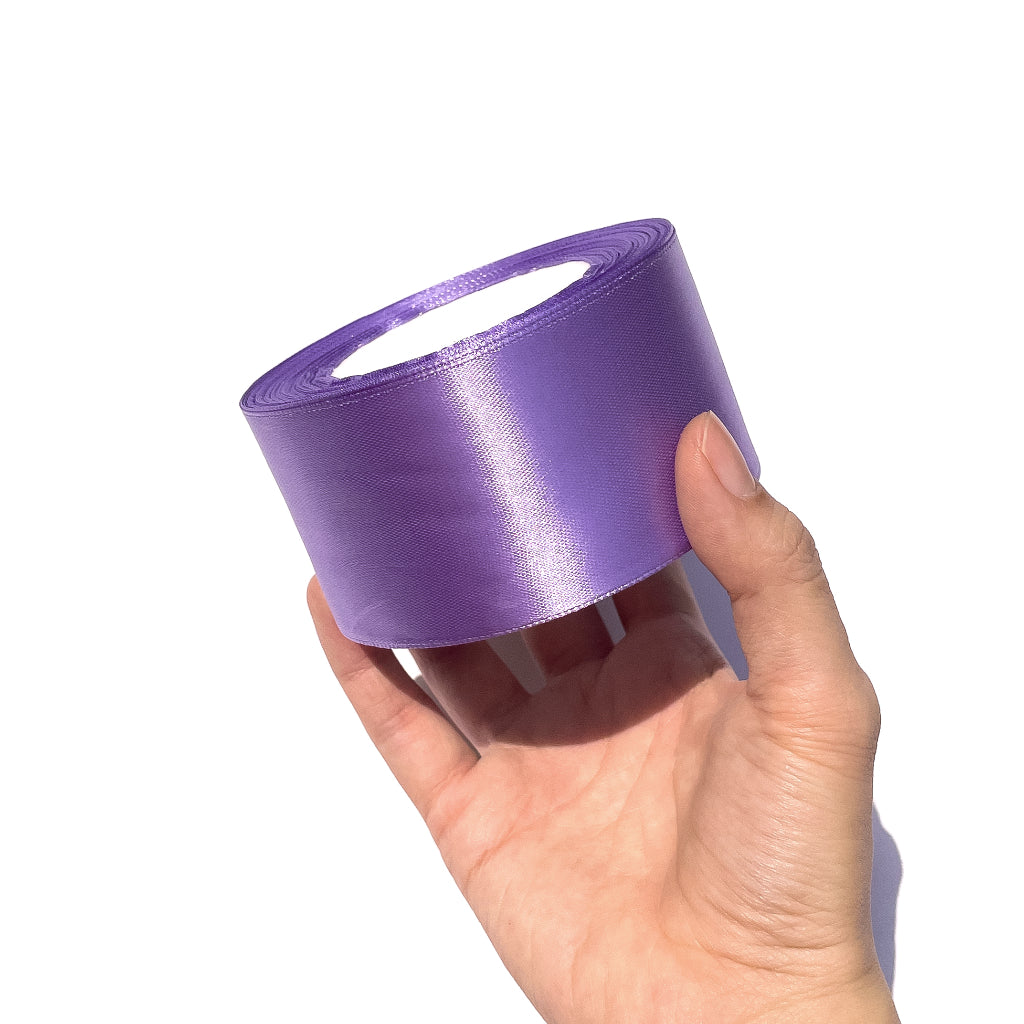 2 inch Satin Ribbon 50mm Single Faced Gift Wrapping Ribbons (25 yards or 22 meters per roll)