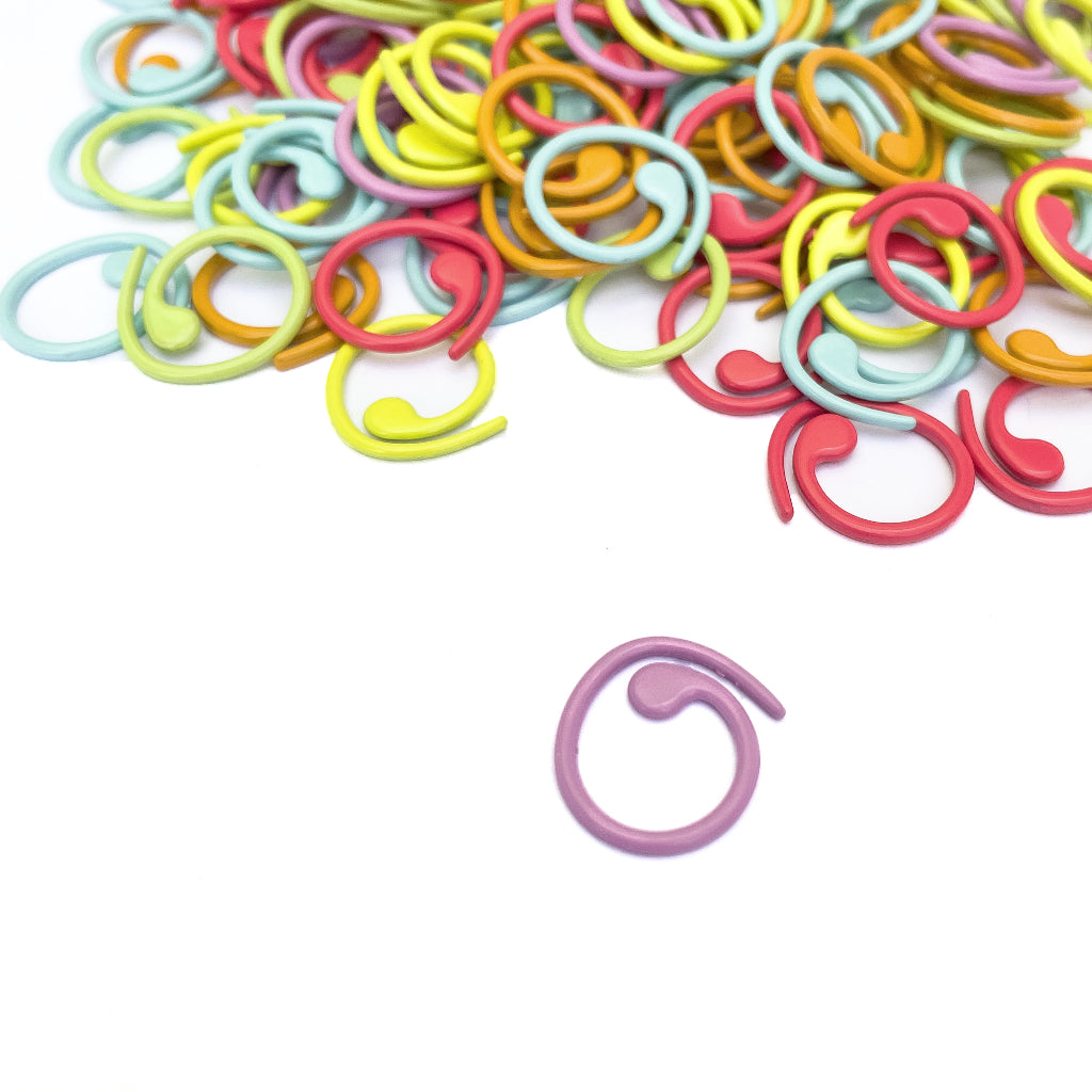 Metal Split Ring Stitch Marker Colored (10pcs)