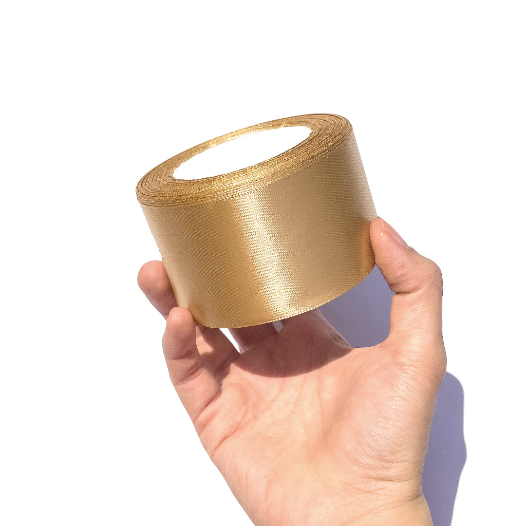 2 inch Satin Ribbon 50mm Single Faced Gift Wrapping Ribbons (25 yards or 22 meters per roll)