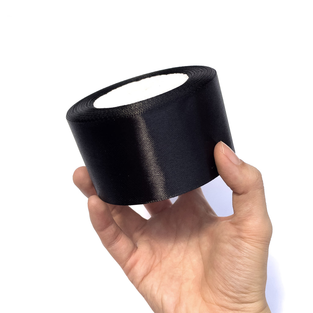 2 inch Satin Ribbon 50mm Single Faced Gift Wrapping Ribbons (25 yards or 22 meters per roll)
