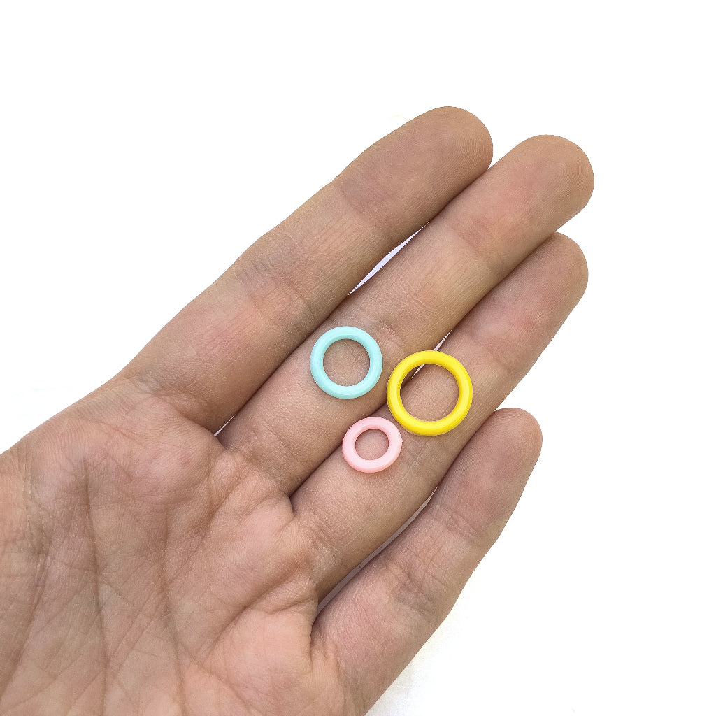 10pcs Ring Stitch Markers Round Circle Marker for Knitting 10 / 12 / 14 mm