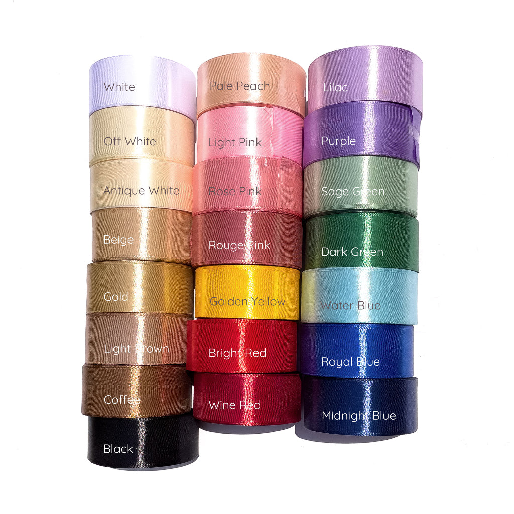 1-1/2 inch Satin Ribbon 40mm Single Faced Gift Wrapping Ribbons (25 yards or 22 meters per roll)