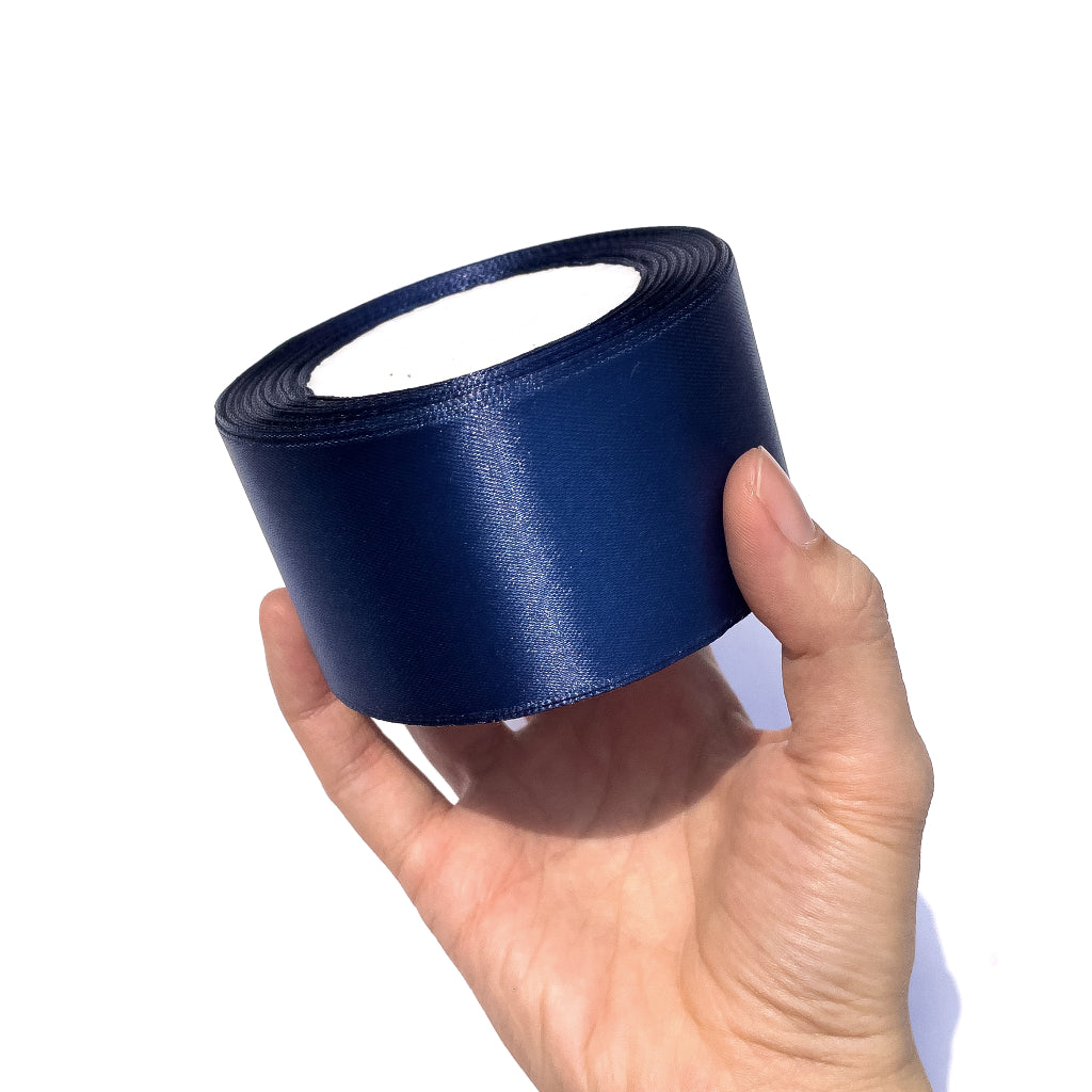 2 inch Satin Ribbon 50mm Single Faced Gift Wrapping Ribbons (25 yards or 22 meters per roll)