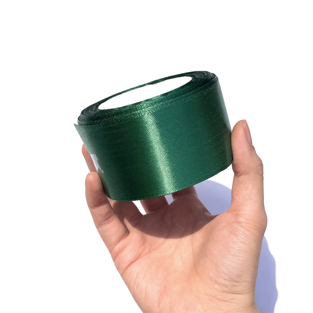2 inch Satin Ribbon 50mm Single Faced Gift Wrapping Ribbons (25 yards or 22 meters per roll)