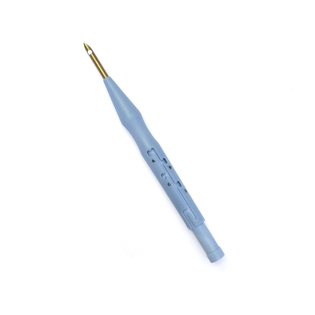 Adjustable Punch Needle Needles Plastic Embroidery Pen Blue Color with Threader (1pc)