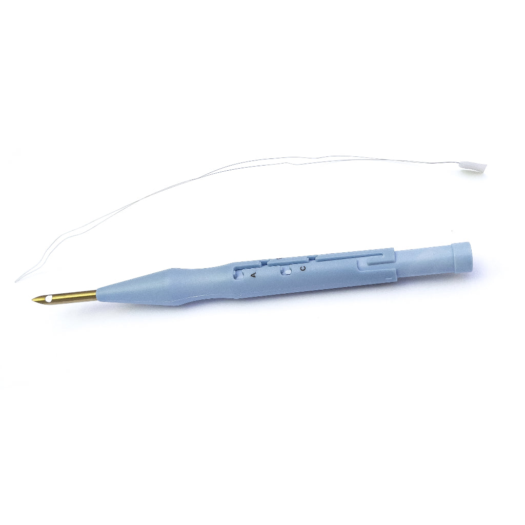 Adjustable Punch Needle Needles Plastic Embroidery Pen Blue Color with Threader (1pc)