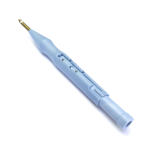 Adjustable Punch Needle Needles Plastic Embroidery Pen Blue Color with Threader (1pc)