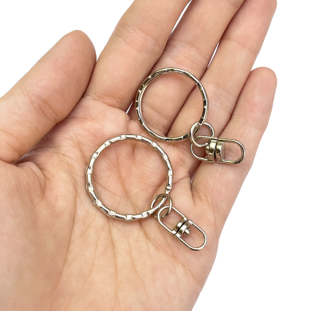 10pcs Keychain with Swivel 25mm 28mm / Key Chain / Key Rings / Key Holder