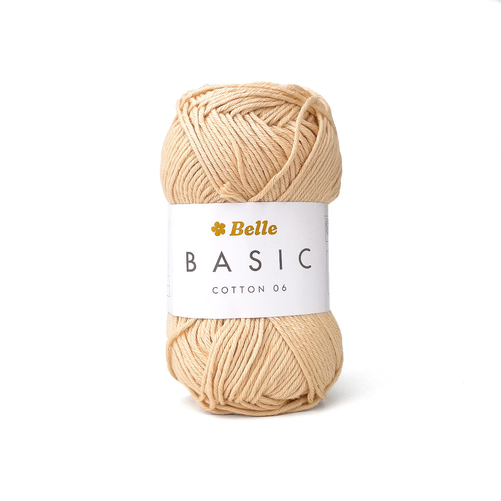 Belle Basic Cotton 06 Sport Weight Yarn for Crochet and Knitting (100% Combed Cotton, 6ply)