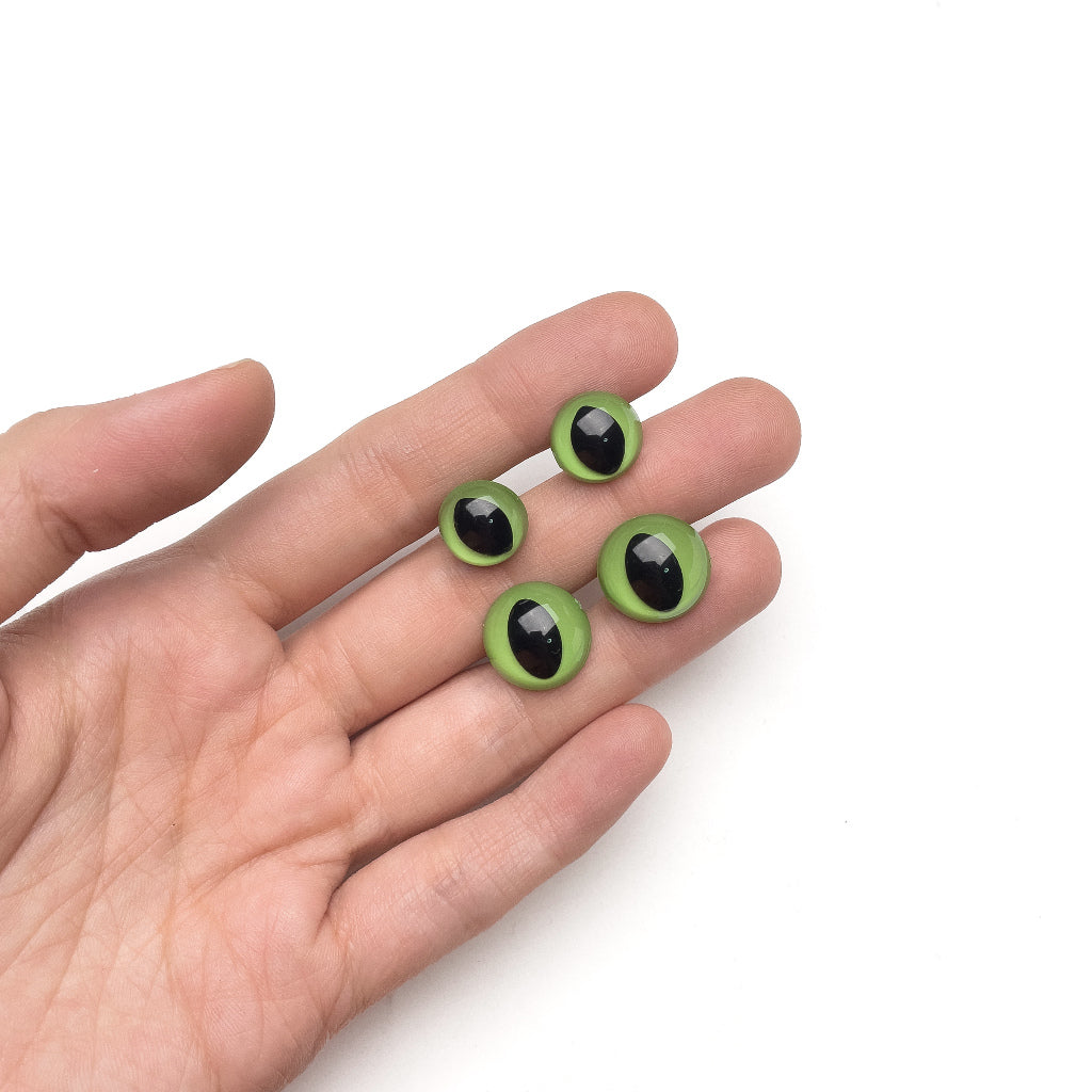 Cat Safety Eyes Colorful Slit Pupil Plastic Eyes with Washers 12mm and 15mm (2 pairs / 4pcs)