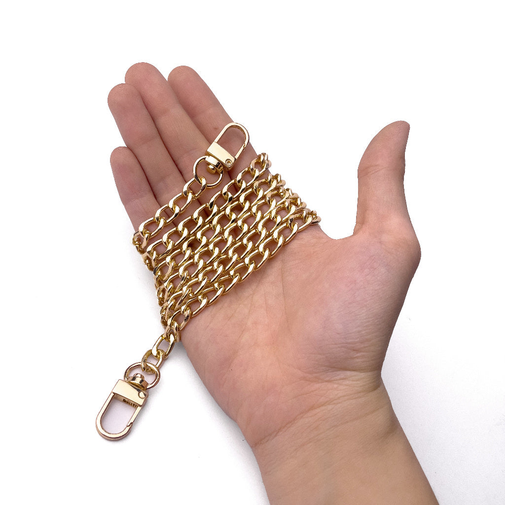 Bag Chain Shoulder Golden Gold Bag Strap Metal Purse Handbag Replacement Chain Accessory 100cm 120cm