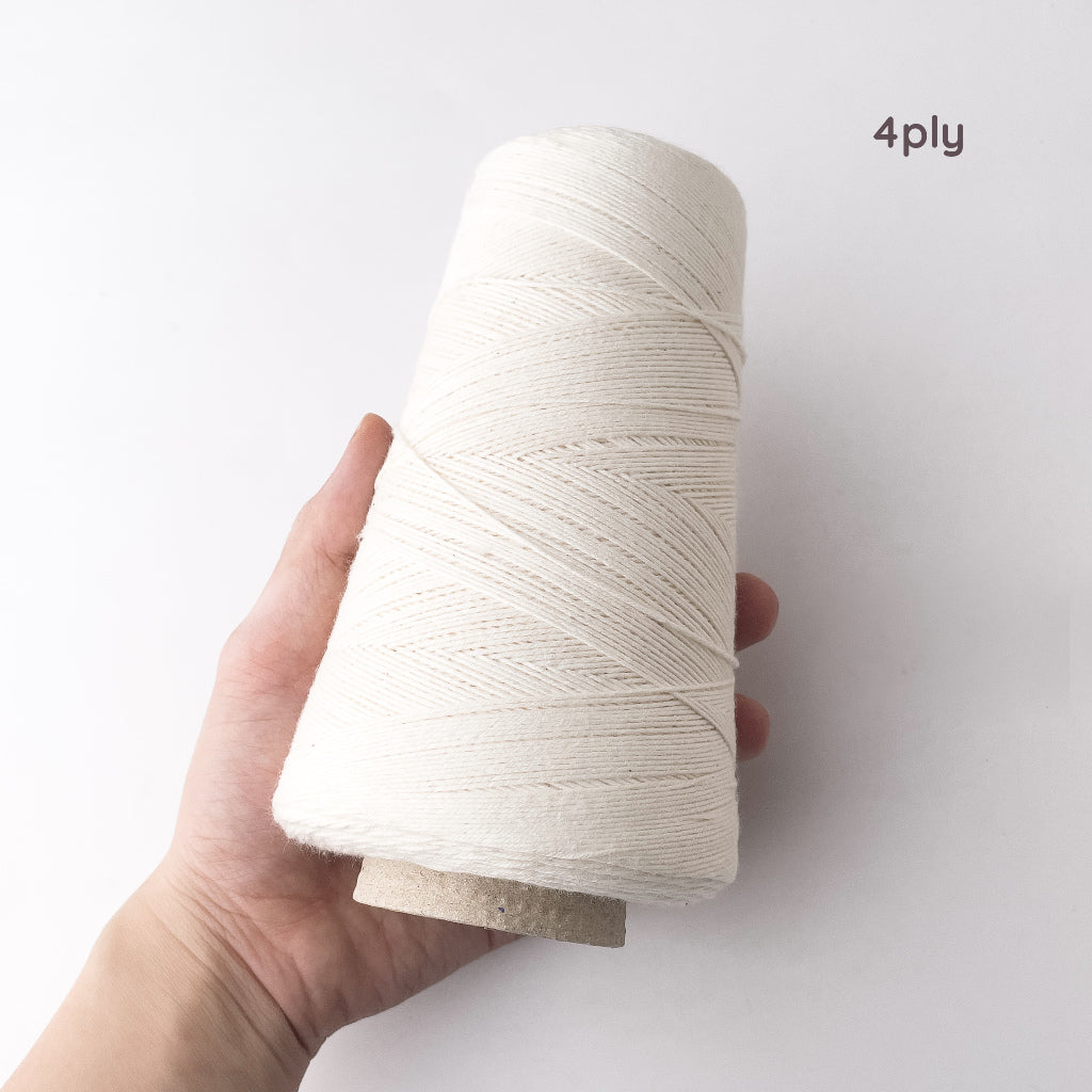 Monaco Crochet Cotton Polyester Natural Undyed Yarn Thread Twine 3ply 4ply 6ply 8ply 12ply 250g 450g