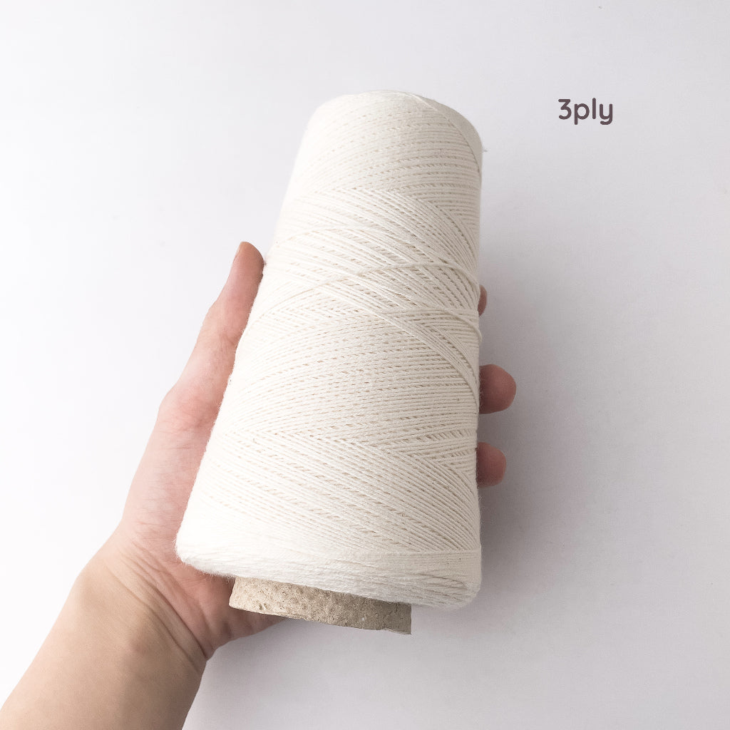 Monaco Crochet Cotton Polyester Natural Undyed Yarn Thread Twine 3ply 4ply 6ply 8ply 12ply 250g 450g