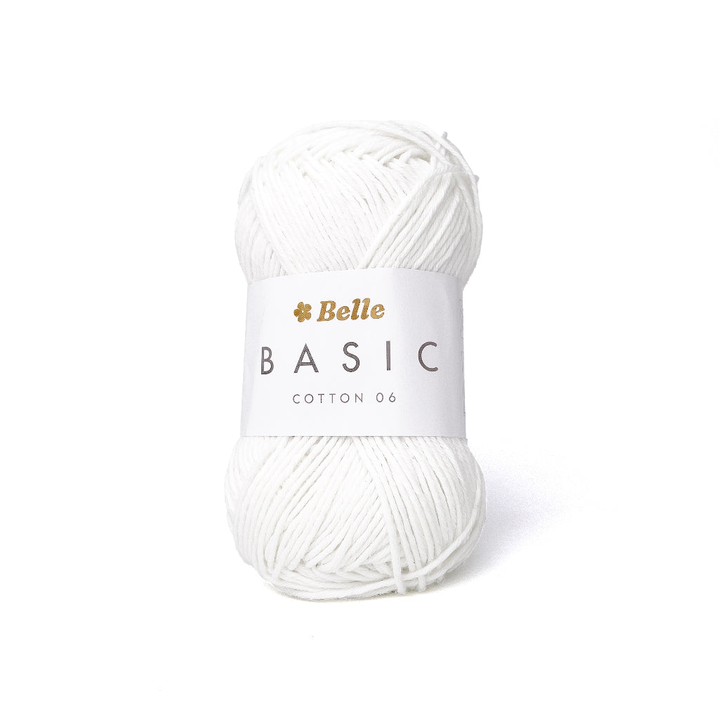 Belle Basic Cotton 06 Sport Weight Yarn for Crochet and Knitting (100% Combed Cotton, 6ply)