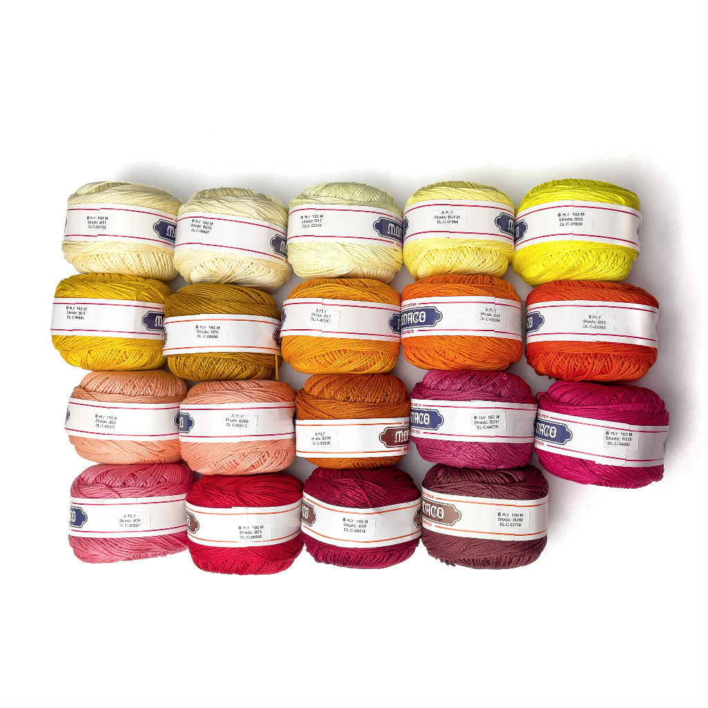 8ply Monaco Mercerized Crochet Cotton Thread Yarn 160m (100g)