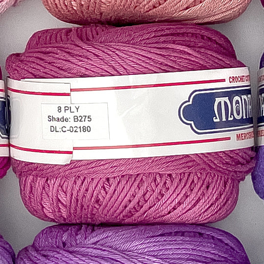 8ply Monaco Mercerized Crochet Cotton Thread Yarn 160m (100g)