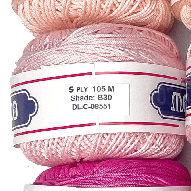 5ply Monaco Mercerized Crochet Cotton Thread Yarn 105m (40g)