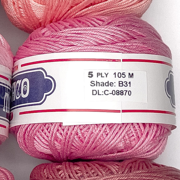 5ply Monaco Mercerized Crochet Cotton Thread Yarn 105m (40g)