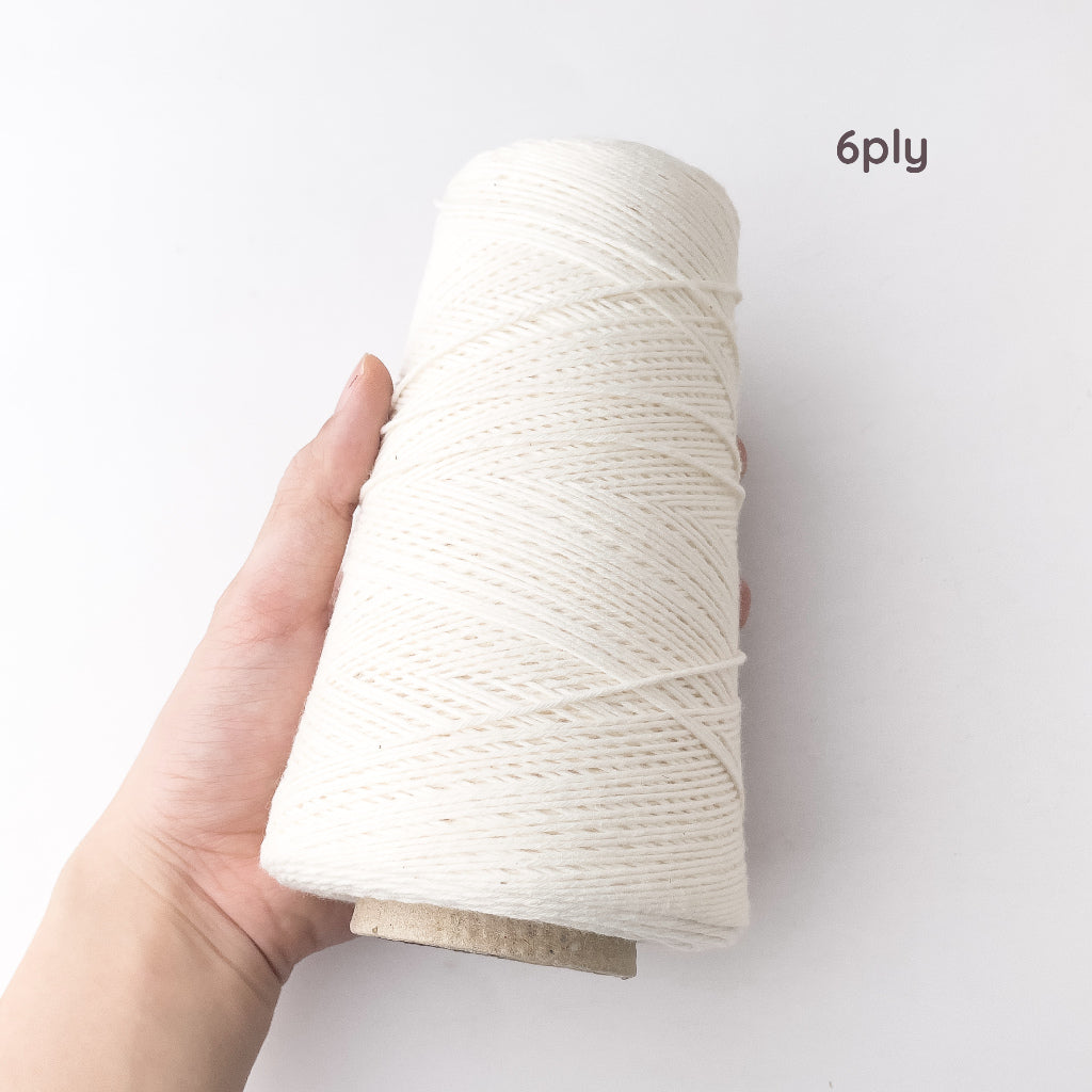 Monaco Crochet Cotton Polyester Natural Undyed Yarn Thread Twine 3ply 4ply 6ply 8ply 12ply 250g 450g