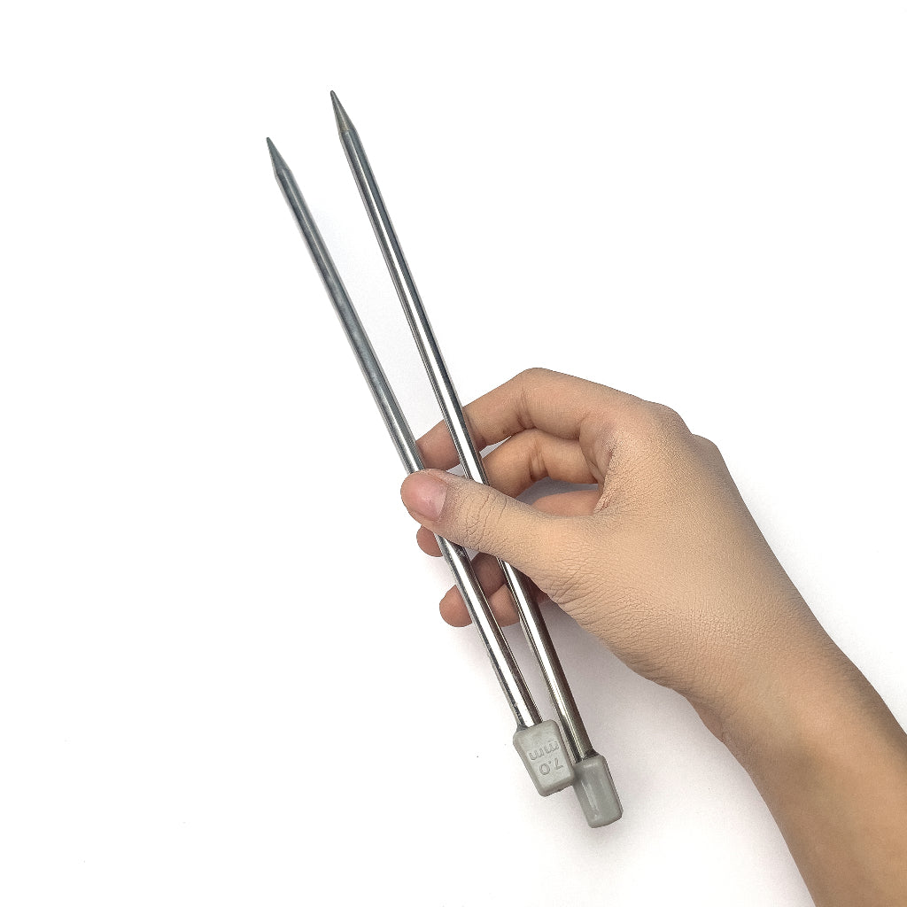 25cm Straight Single-Pointed Knitting Needles Needle Metal Stainless Steel