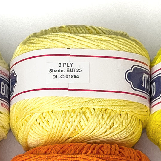 8ply Monaco Mercerized Crochet Cotton Thread Yarn 160m (100g)