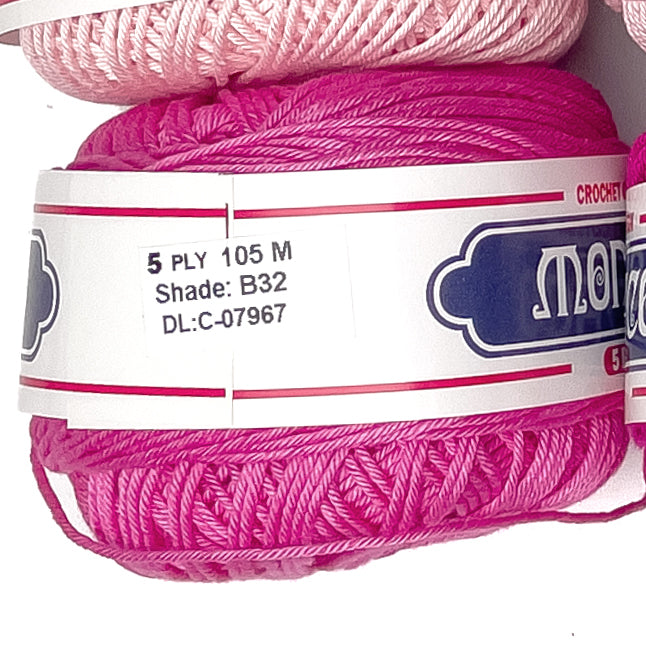 5ply Monaco Mercerized Crochet Cotton Thread Yarn 105m (40g)