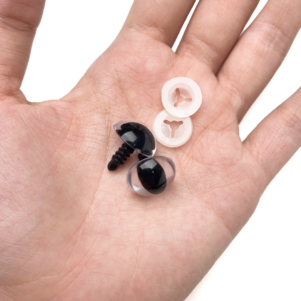 Cat Safety Eyes Colorful Slit Pupil Plastic Eyes with Washers 12mm and 15mm (2 pairs / 4pcs)