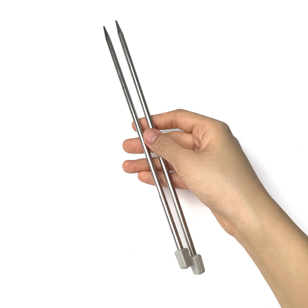 25cm Straight Single-Pointed Knitting Needles Needle Metal Stainless Steel