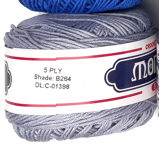 5ply Monaco Mercerized Crochet Cotton Thread Yarn 105m (40g)