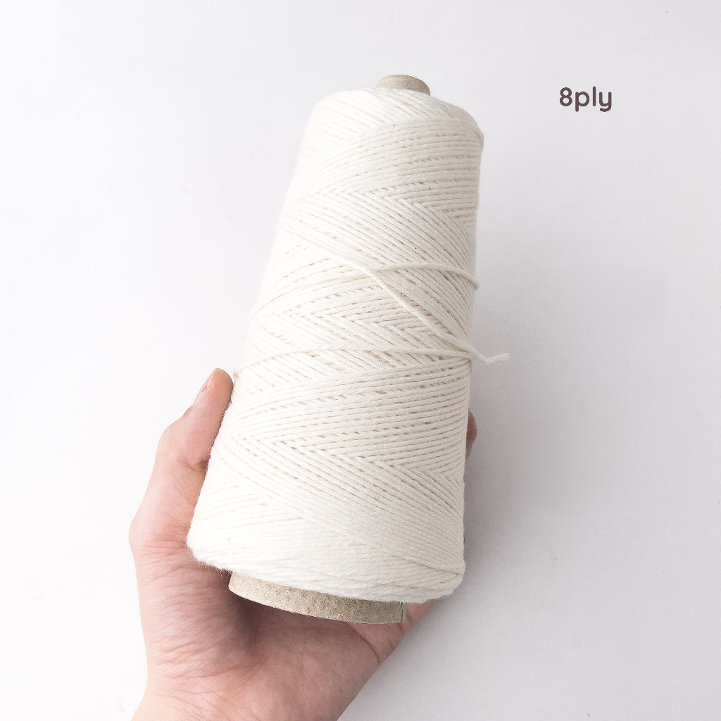 Monaco Crochet Cotton Polyester Natural Undyed Yarn Thread Twine 3ply 4ply 6ply 8ply 12ply 250g 450g