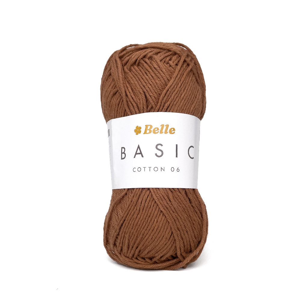 Belle Basic Cotton 06 Sport Weight Yarn for Crochet and Knitting (100% Combed Cotton, 6ply)