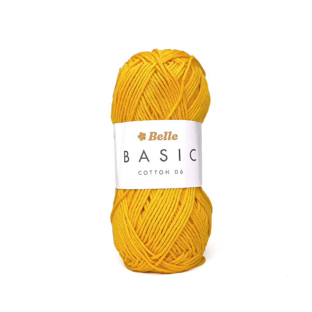 Belle Basic Cotton 06 Sport Weight Yarn for Crochet and Knitting (100% Combed Cotton, 6ply)