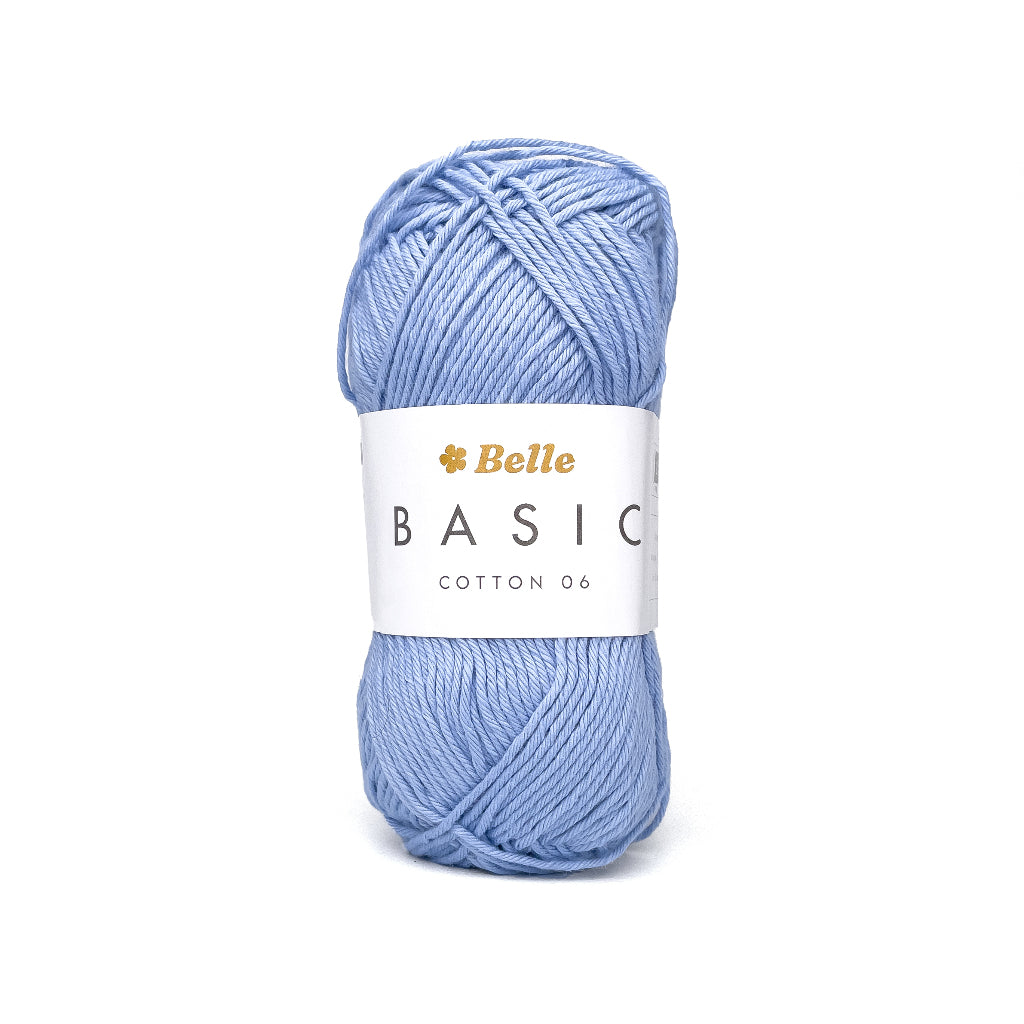 Belle Basic Cotton 06 Sport Weight Yarn for Crochet and Knitting (100% Combed Cotton, 6ply)