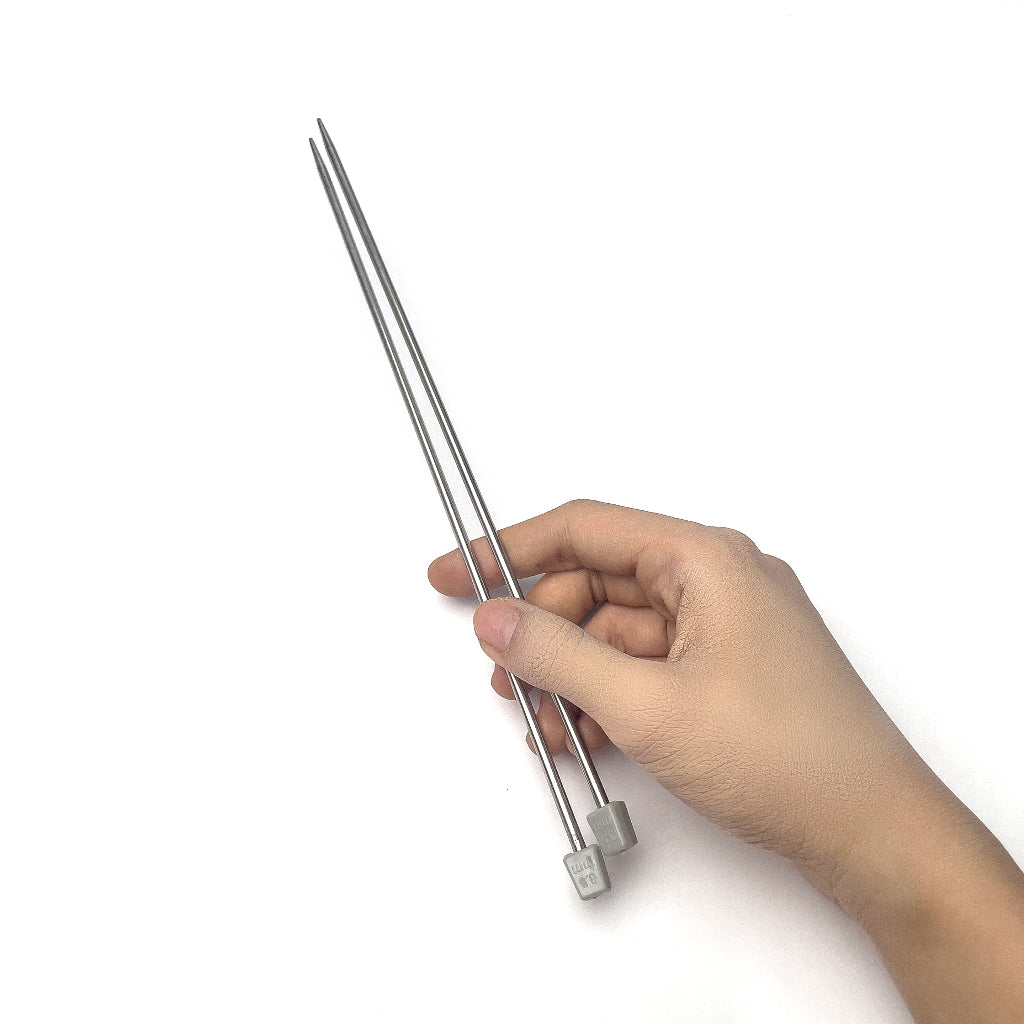 25cm Straight Single-Pointed Knitting Needles Needle Metal Stainless Steel