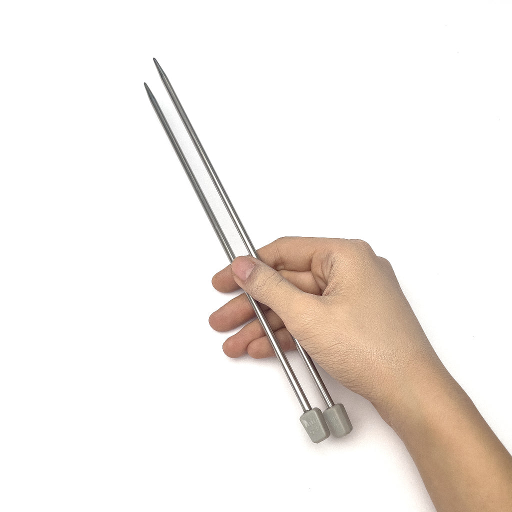 25cm Straight Single-Pointed Knitting Needles Needle Metal Stainless Steel