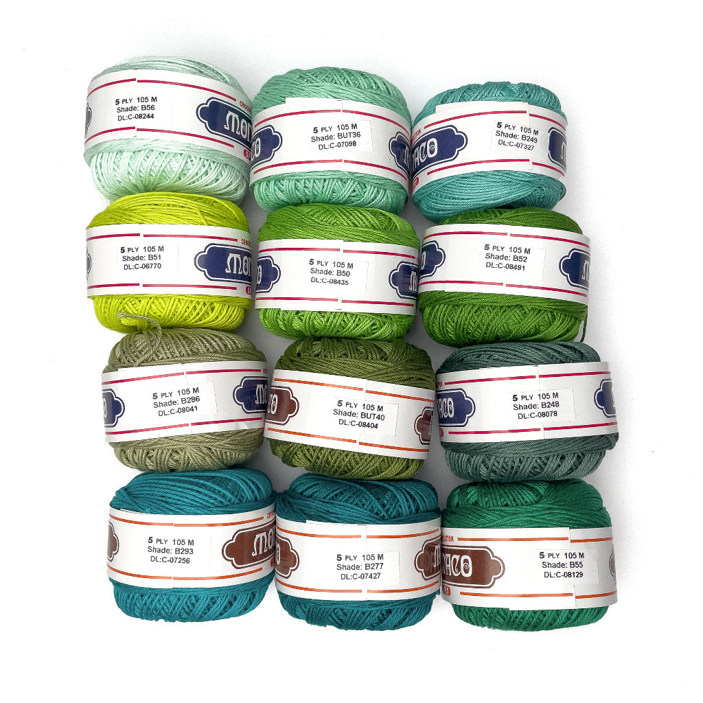 5ply Monaco Mercerized Crochet Cotton Thread Yarn 105m (40g)