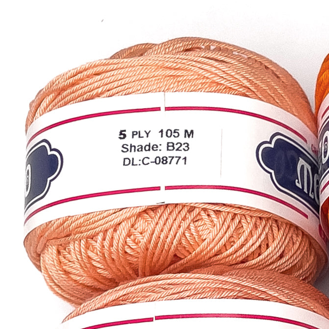 5ply Monaco Mercerized Crochet Cotton Thread Yarn 105m (40g)