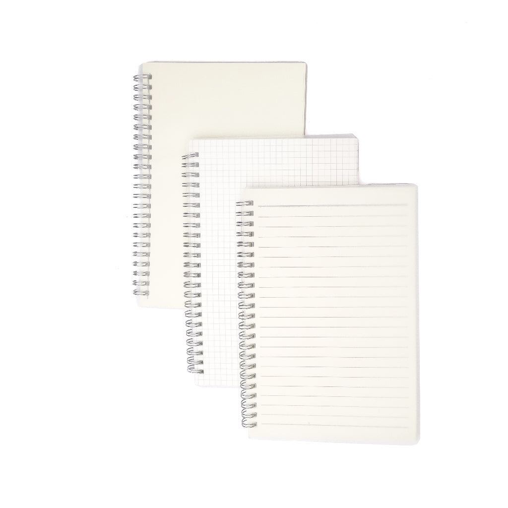 A5 Spiral Notebook Minimalist Style (Lined / Grid / Blank, 80 sheets)