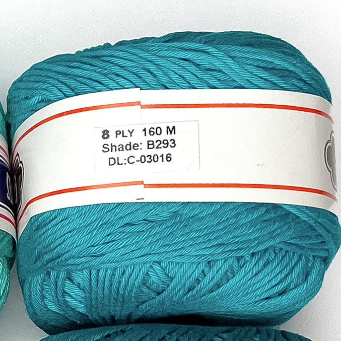 8ply Monaco Mercerized Crochet Cotton Thread Yarn 160m (100g)