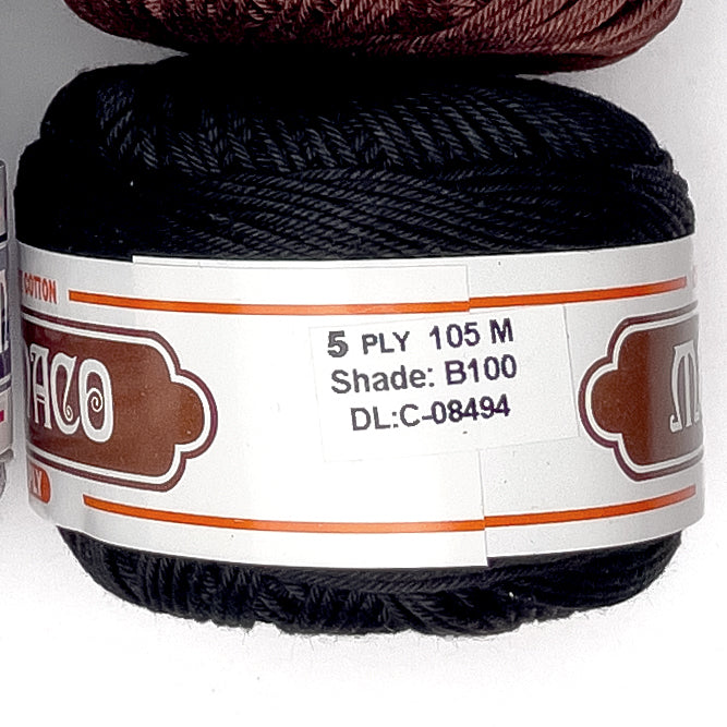 5ply Monaco Mercerized Crochet Cotton Thread Yarn 105m (40g)