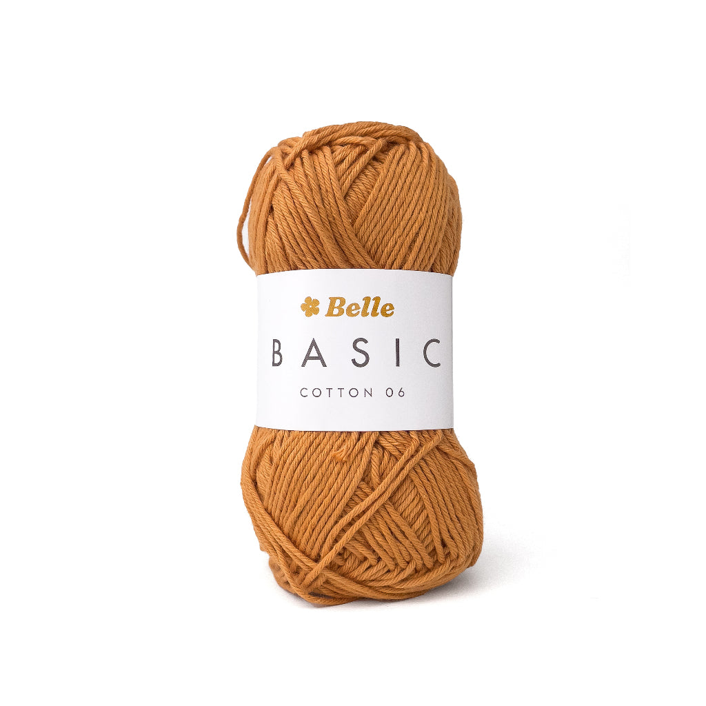 Belle Basic Cotton 06 Sport Weight Yarn for Crochet and Knitting (100% Combed Cotton, 6ply)