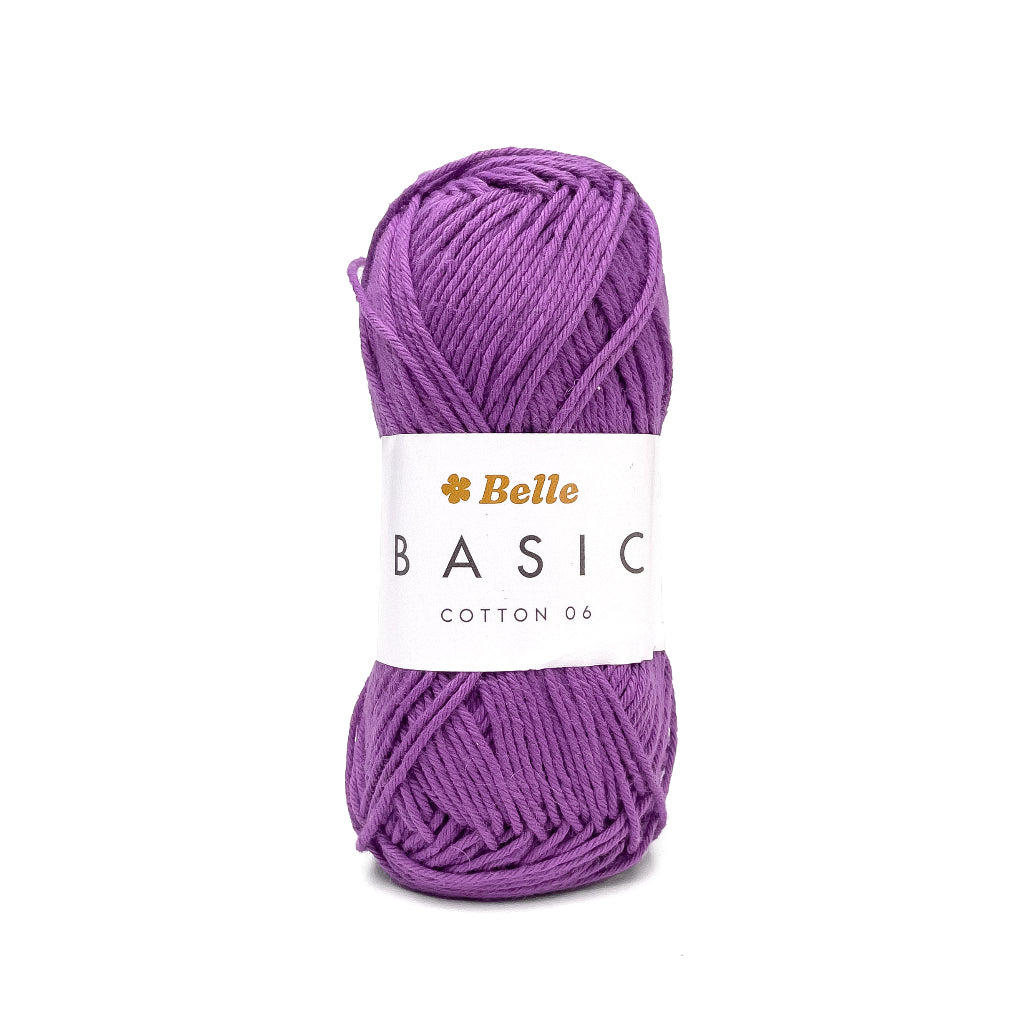 Belle Basic Cotton 06 Sport Weight Yarn for Crochet and Knitting (100% Combed Cotton, 6ply)